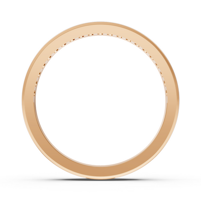 14K rose gold ring with 21 lab diamonds in prong setting