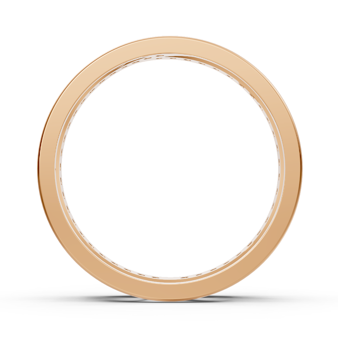 Bague en or rose avec une structure ondulée ludique et 48 diamants de laboratoire