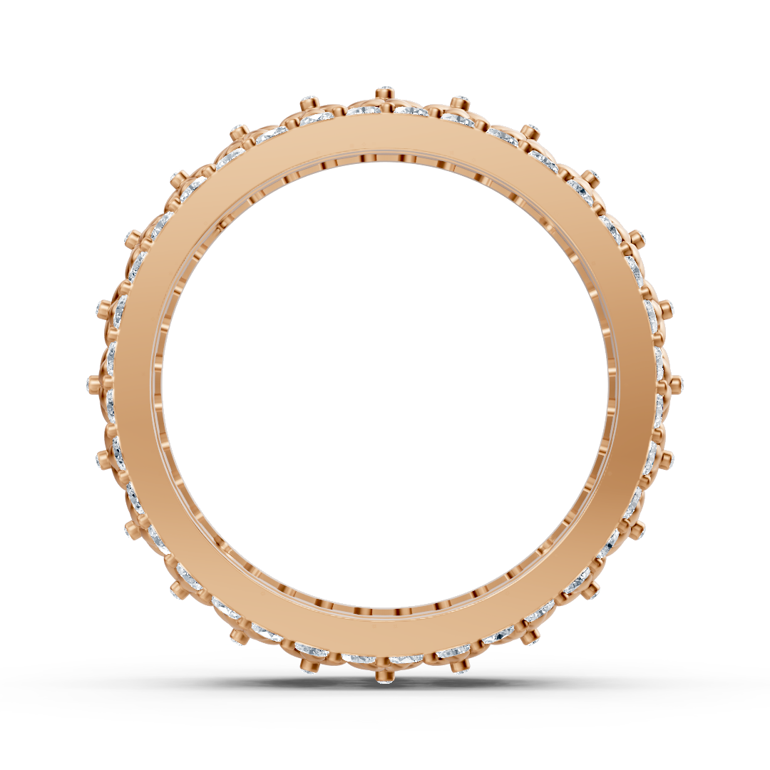 Rose gold ring with a floral design and 72 lab-grown diamonds—high-quality Jewelry from Rosy Lab Diamonds