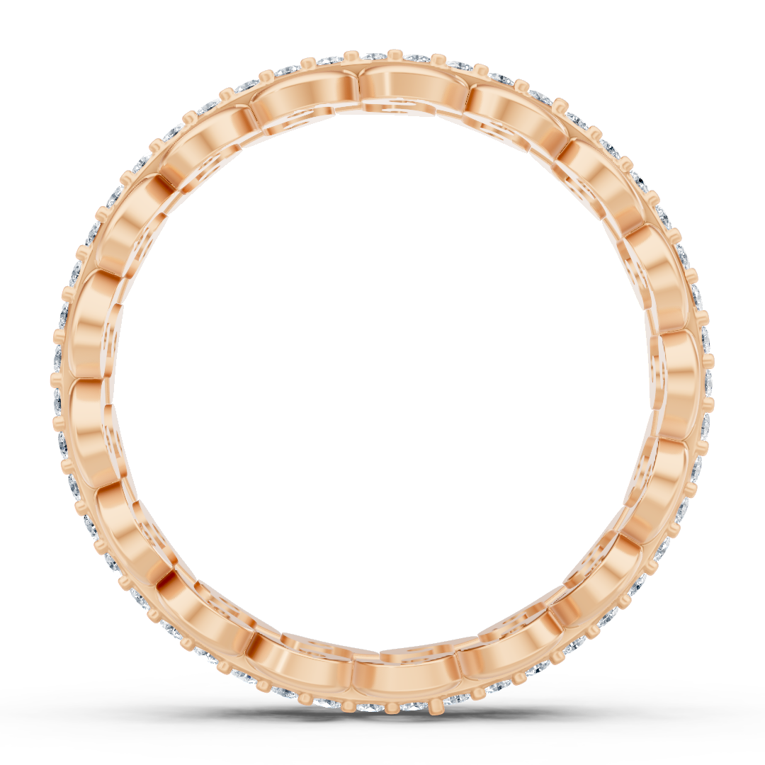 Verschnörkelter Roségoldring mit laborgezüchteten Diamanten - hochwertiger Schmuck von Rosy Lab Diamonds