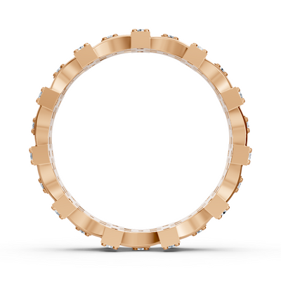Architektonischer Diamant-Ring in Roségold – 0,374 Karat
