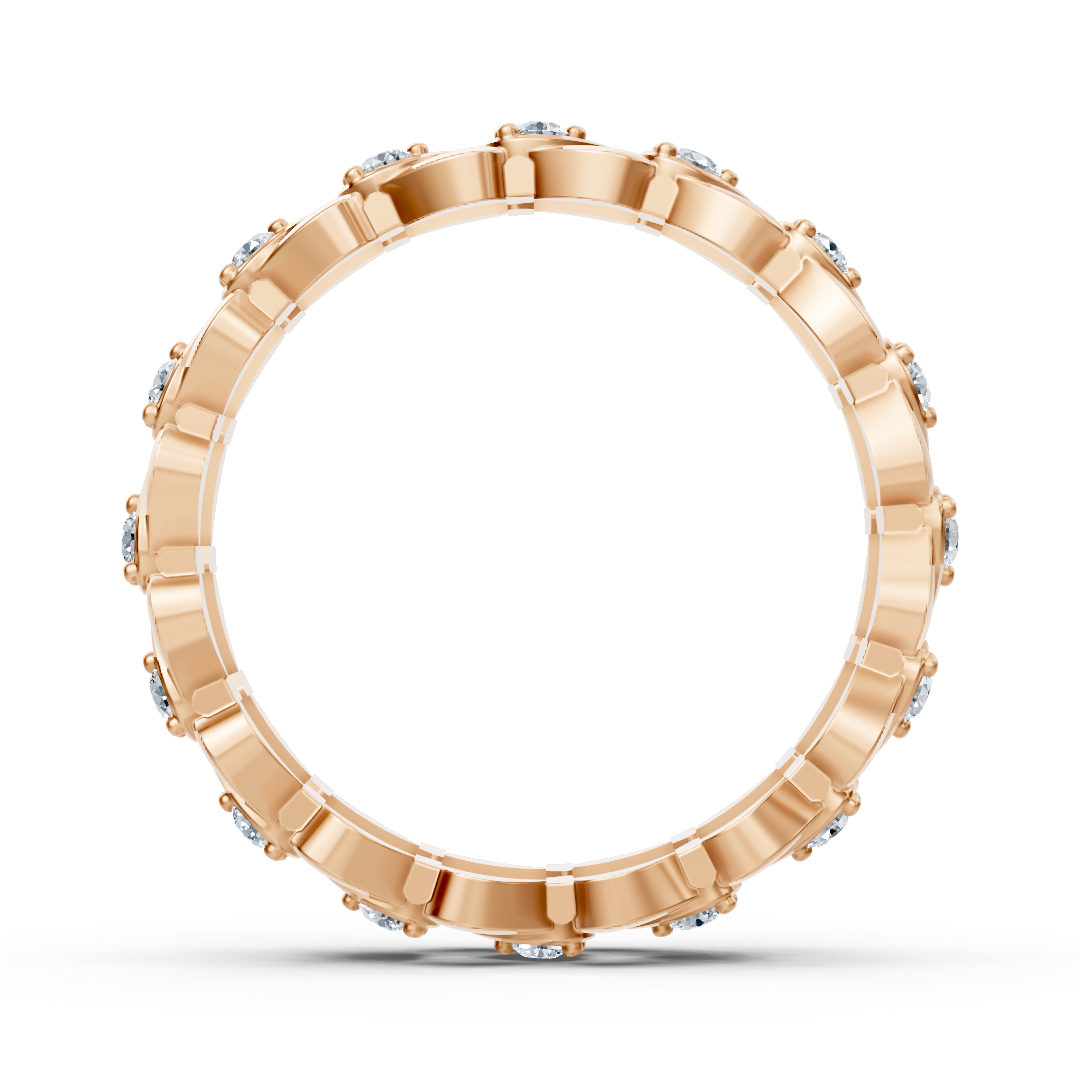 Floral Diamond Ring in 14K Rose Gold - high-quality Jewelry from Rosy Lab Diamonds
