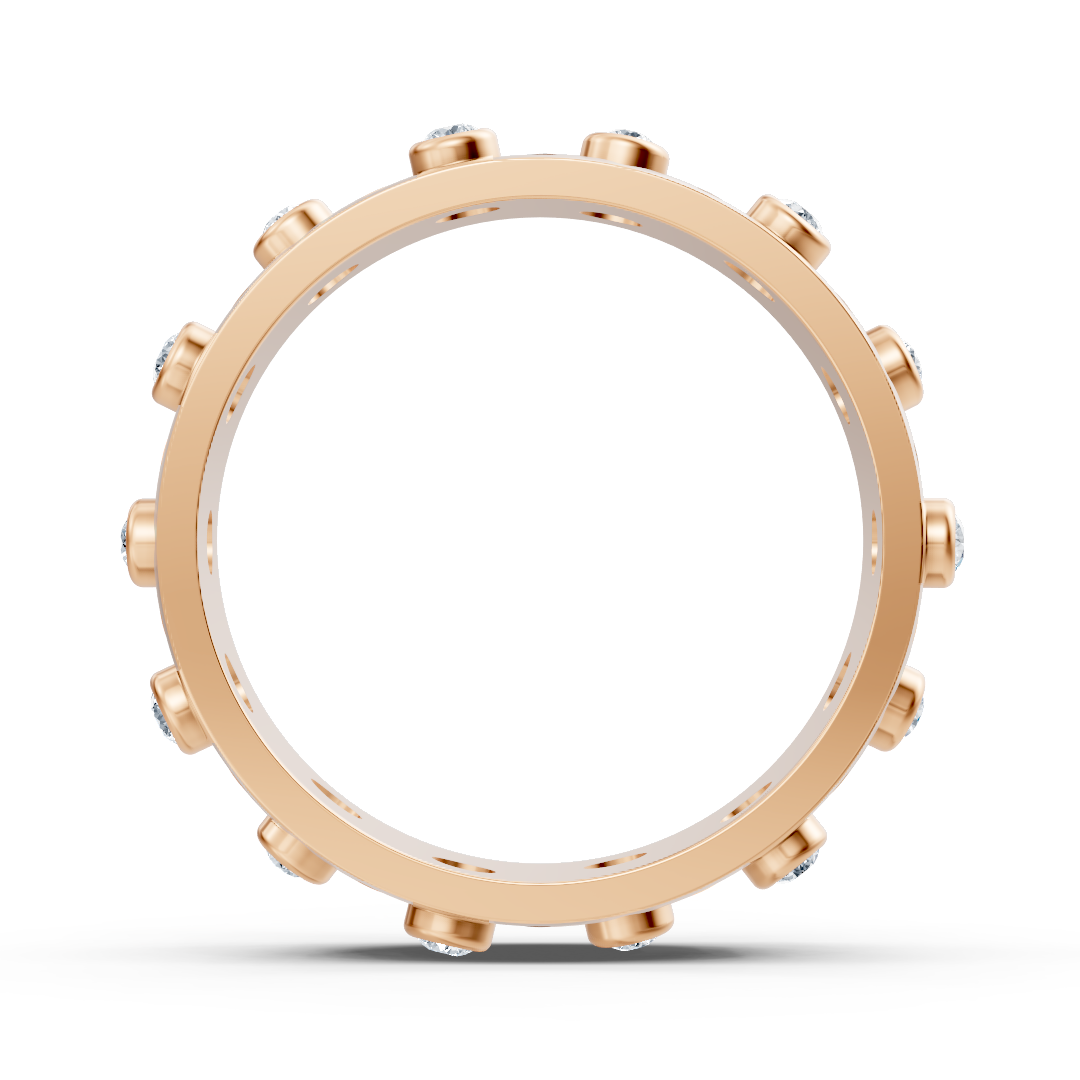 Ring mit Diamant & Labordiamanten in 14K Roségold | Rosy – hochwertiger Schmuck von Rosy Lab Diamonds