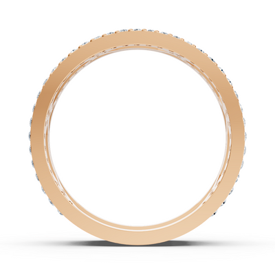 Rose gold statement ring with lab diamonds