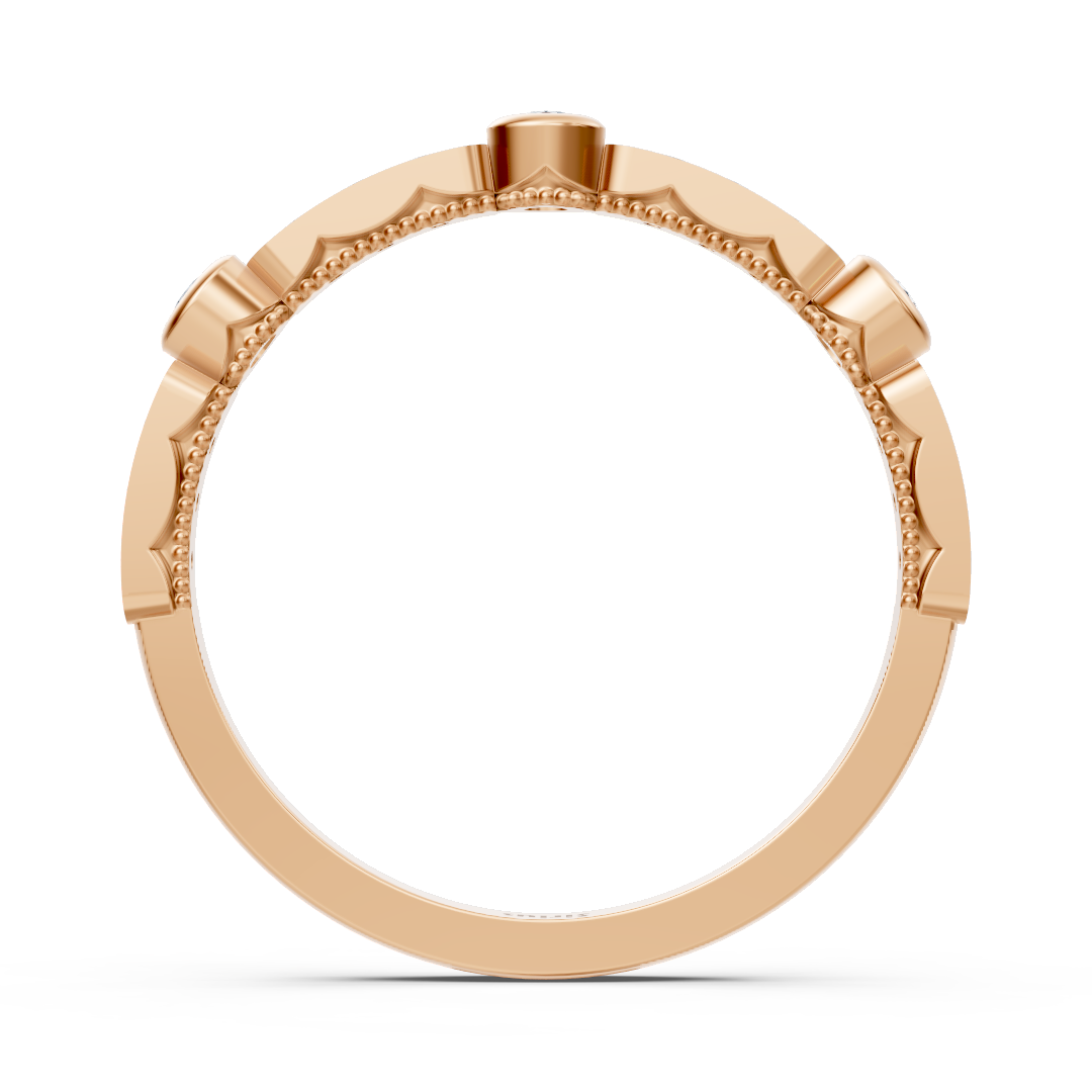 Roségold-Ring mit feinen Labor-Diamanten im modernen Design - hochwertiger Schmuck von Rosy Lab Diamonds