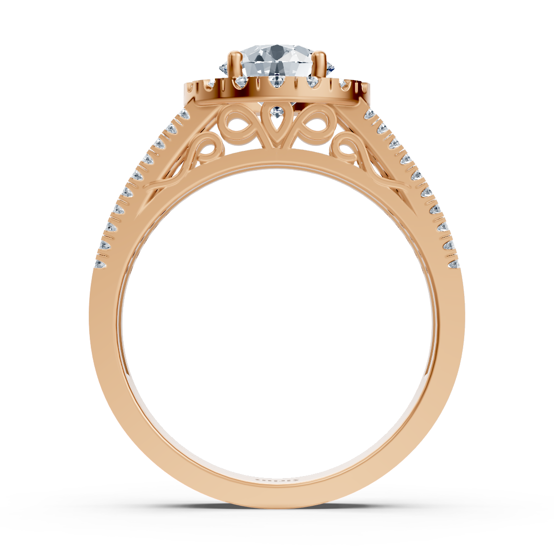 Weißtopas-Ring mit Labordiamanten in 14K Roségold | Rosy – hochwertiger Schmuck von Rosy Lab Diamonds