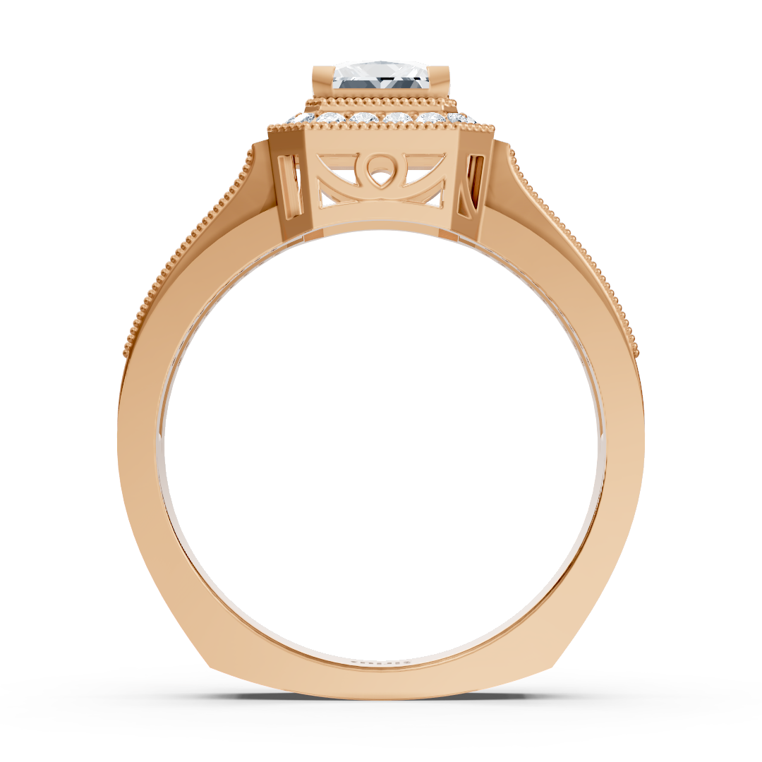 Saphirring mit Labordiamanten in 14K Roségold | Rosy – hochwertiger Schmuck von Rosy Lab Diamonds