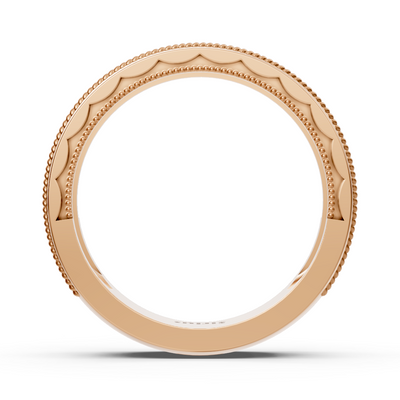Bague en or rose avec diamants de laboratoire sertis en forme d'étoile
