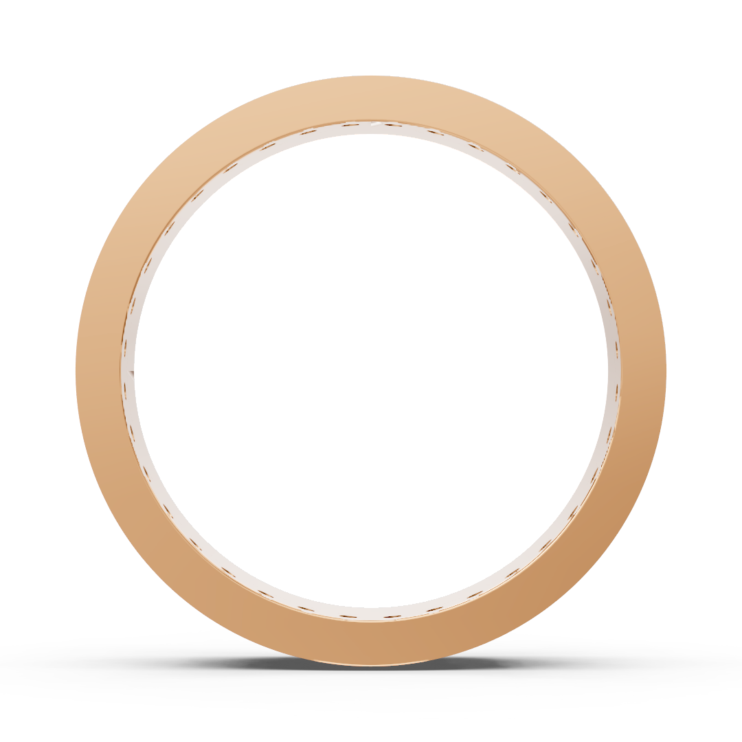 Bague élégante en or rose avec 36 diamants – 1,30 mm, 0,360 carat, or 14 carats