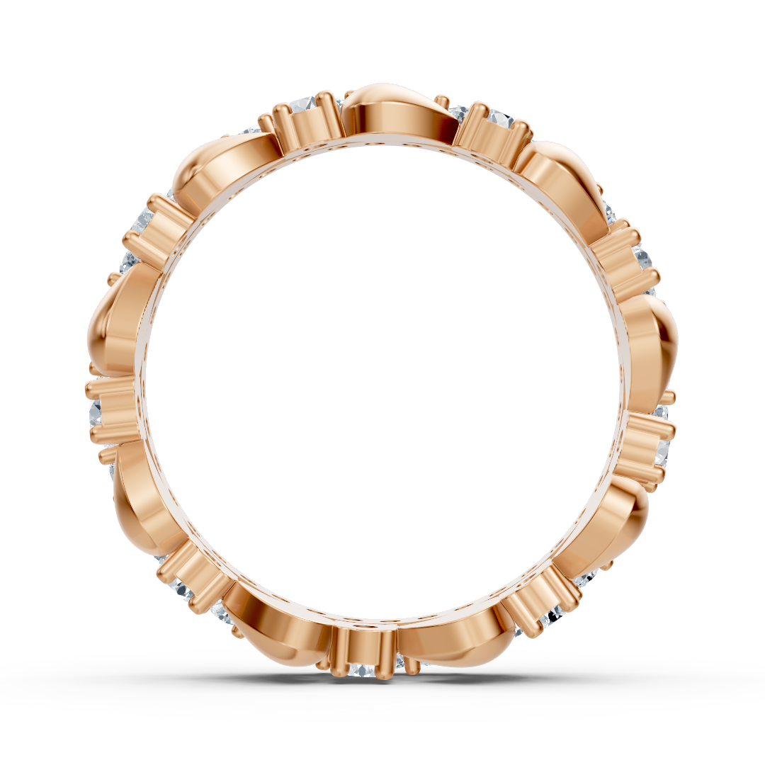 Ring mit Diamant & Labordiamanten in 14K Roségold | Rosy – hochwertiger Schmuck von Rosy Lab Diamonds
