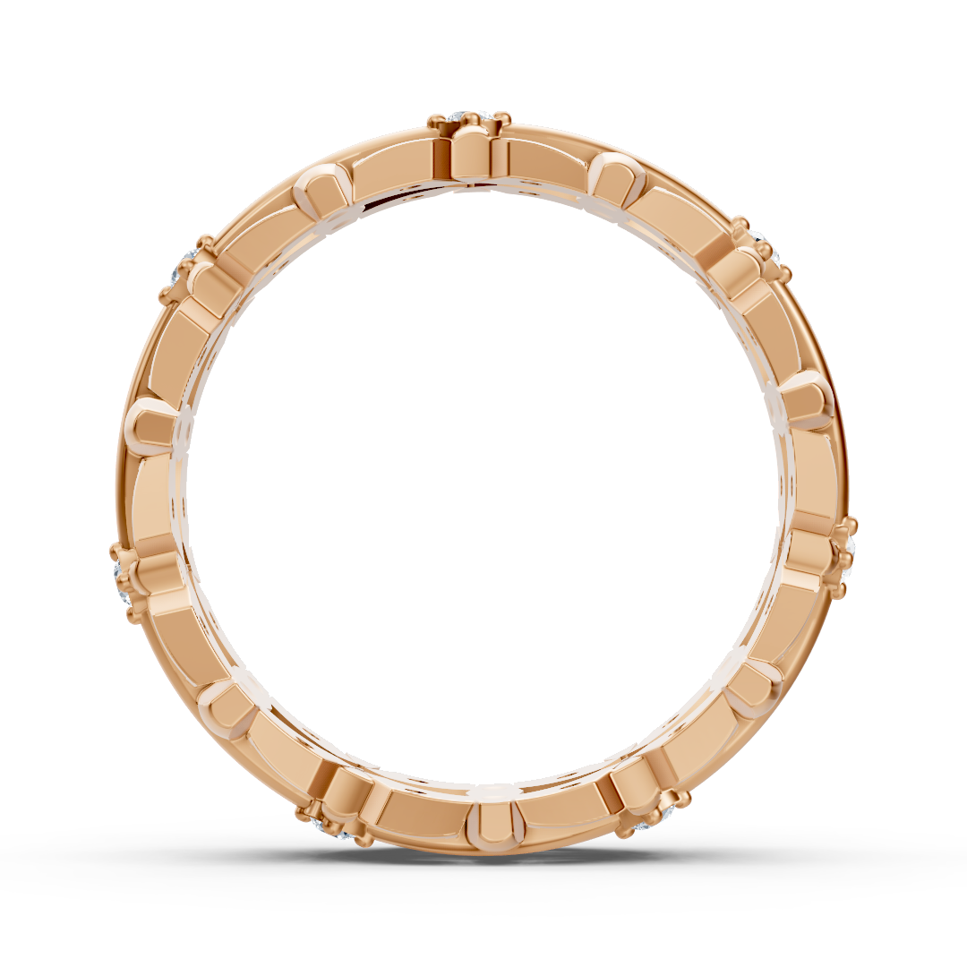 Floraler Diamant-Ring in Roségold – 0,378 Karat