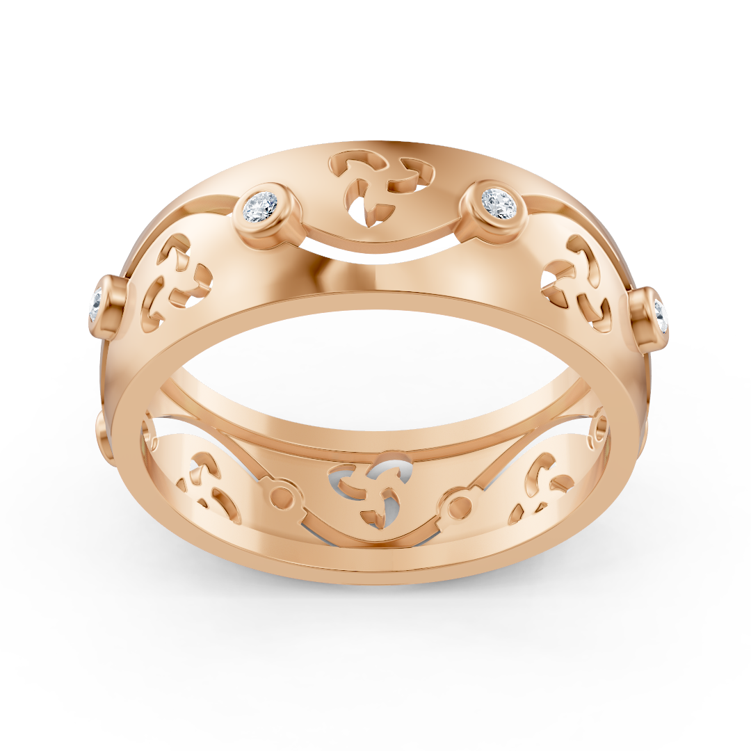 Roségold-Rankenring mit Labordiamanten - hochwertiger Schmuck von Rosy Lab Diamonds