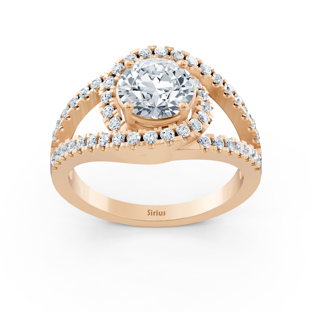 14 ayar pembe altın Pırlanta Yüzük - Rosy Lab Diamonds'ın yüksek kaliteli Mücevher ürünü