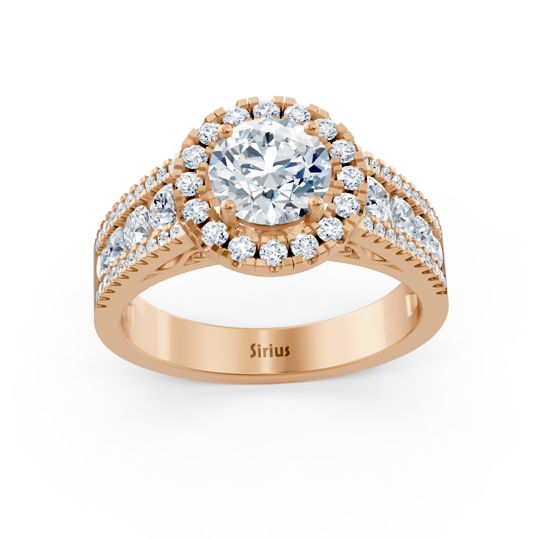 Weißtopas-Ring mit Labordiamanten in 14K Roségold | Rosy – hochwertiger Schmuck von Rosy Lab Diamonds