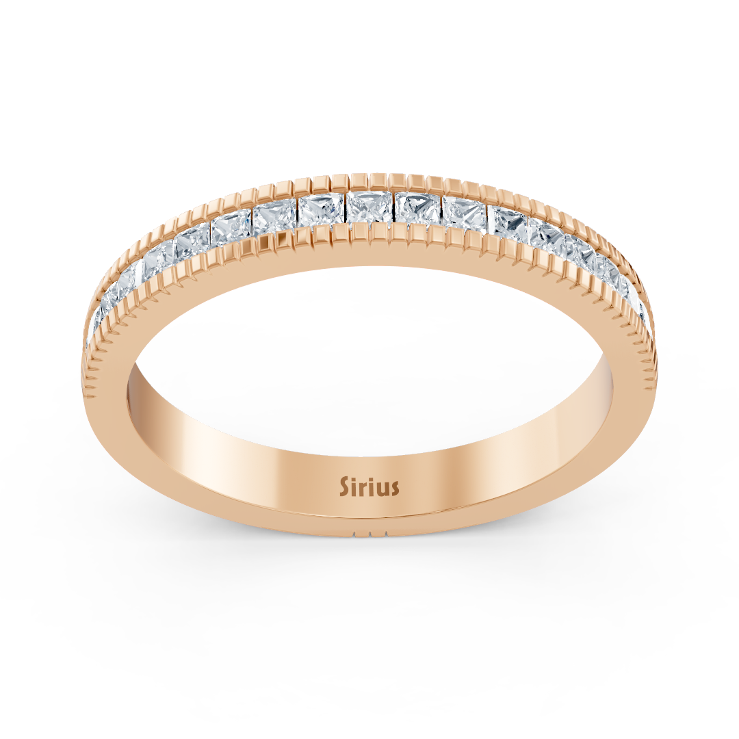 Ring mit Diamant & Labordiamanten in 14K Roségold | Rosy – hochwertiger Schmuck von Rosy Lab Diamonds
