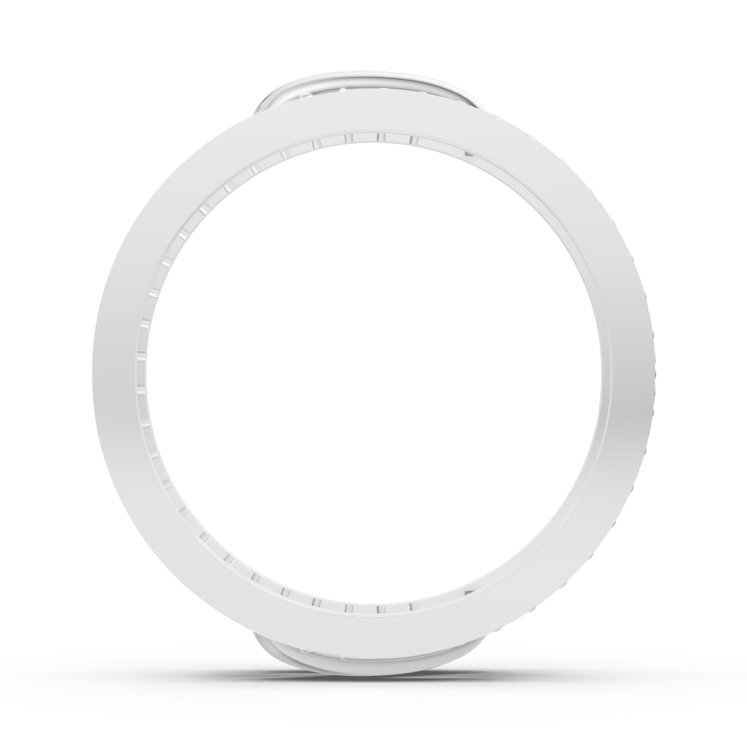 White gold ring with loop detail and 52 lab-grown diamonds - high-quality Jewelry from Rosy Lab Diamonds