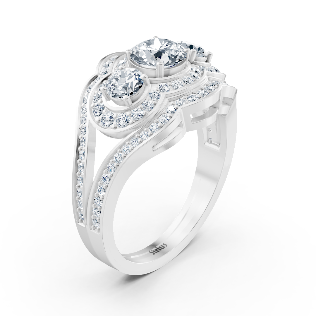 Prunkvoller Weißgoldring mit funkelnden Diamanten - hochwertiger Schmuck von Rosy Lab Diamonds