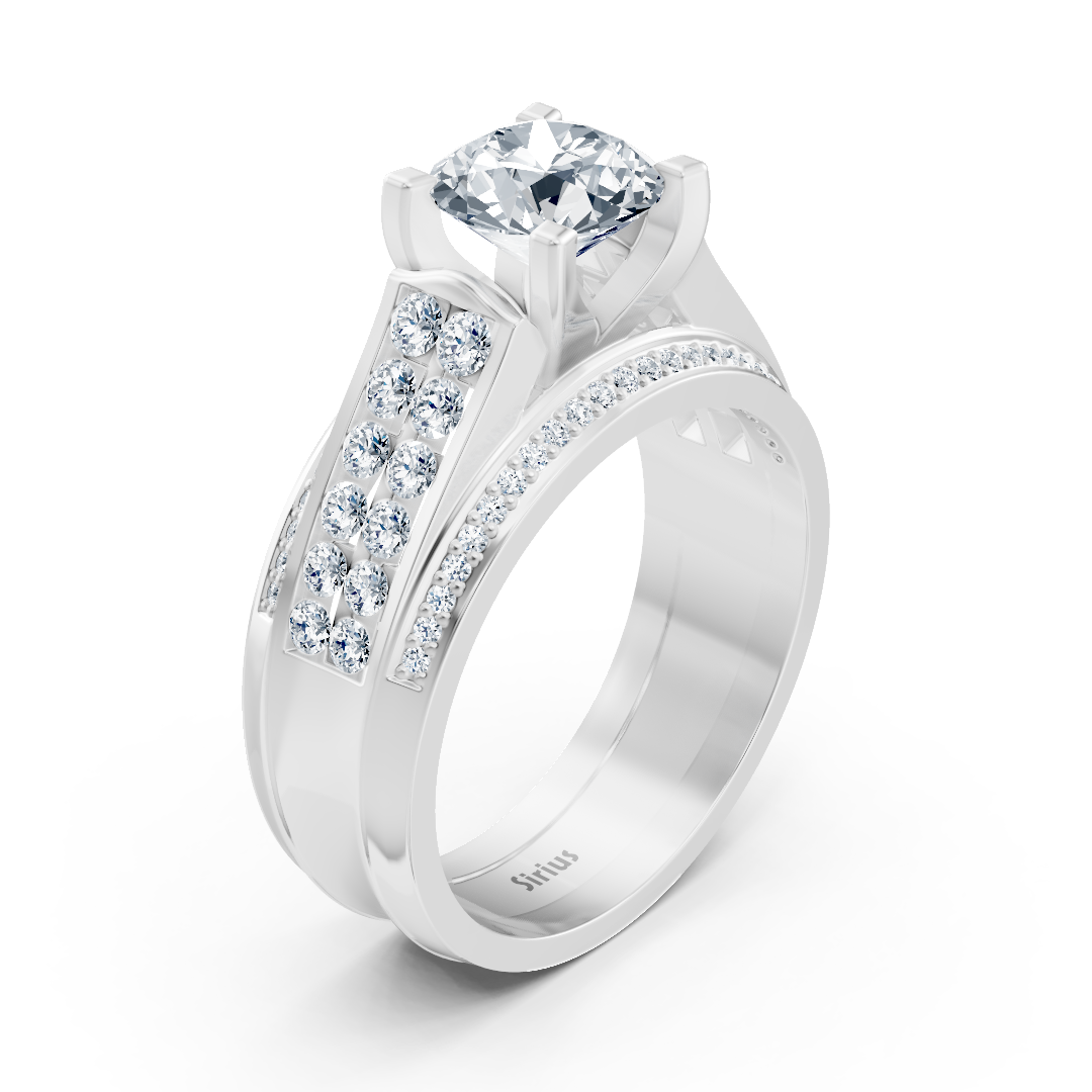 Yellow gold ring with 1.50 ct. lab diamond in timeless design
