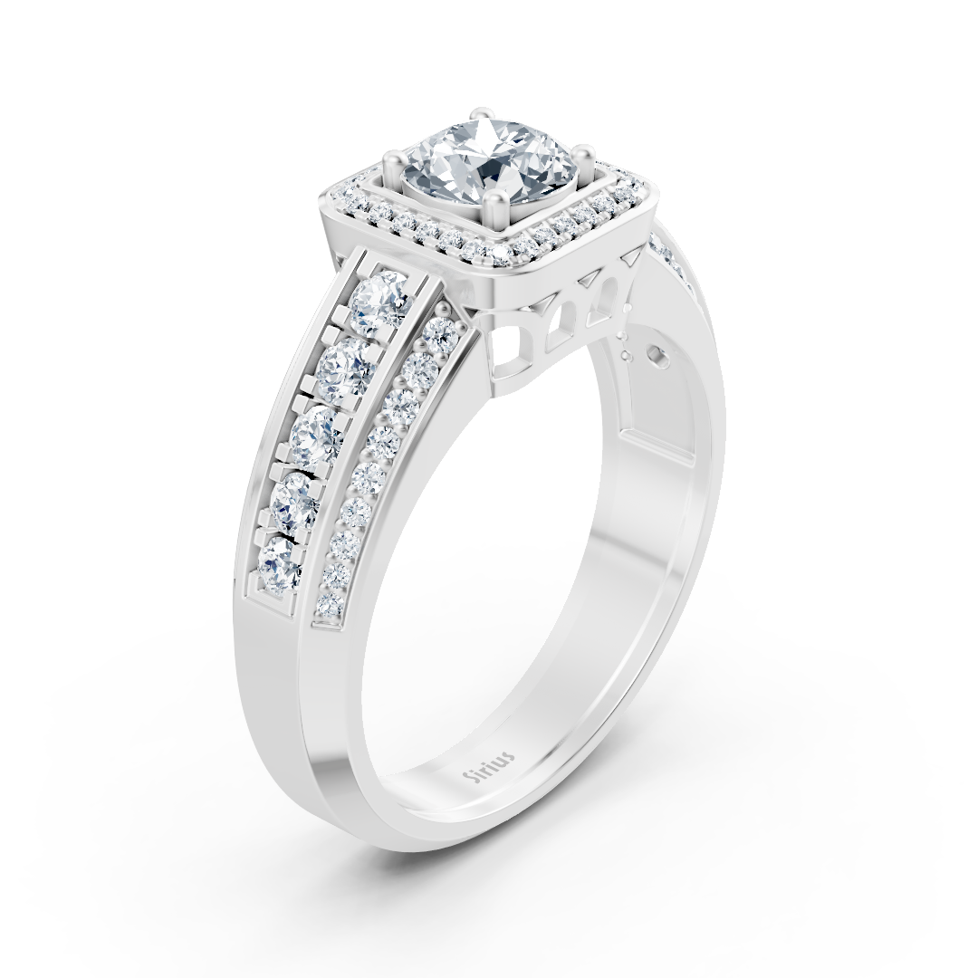 Weißgoldring mit laborgezüchteten Diamanten im Rundschliff - hochwertiger Schmuck von Rosy Lab Diamonds