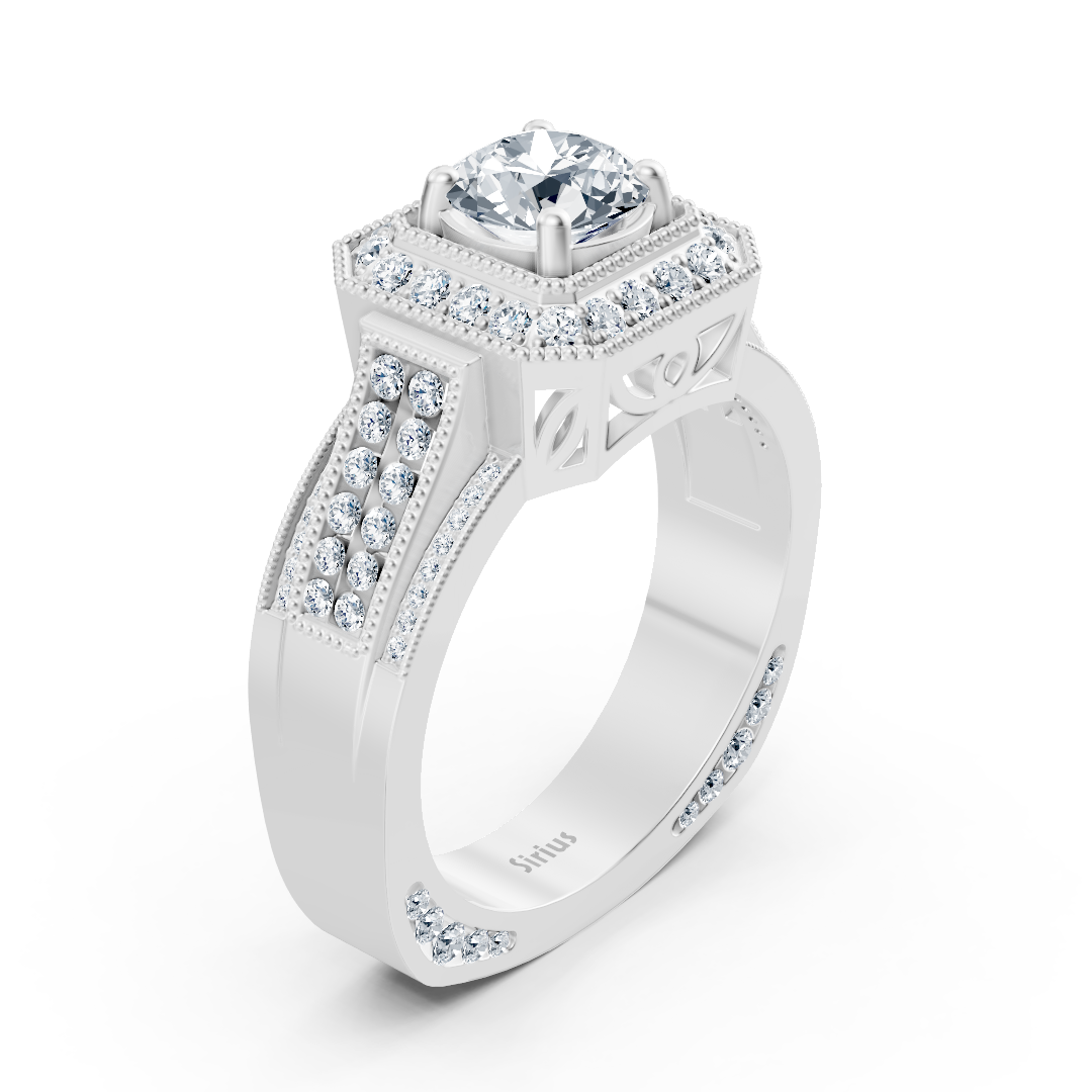 Exclusive men's ring with lab-grown diamonds in White Gold - high-quality Jewelry from Rosy Lab Diamonds