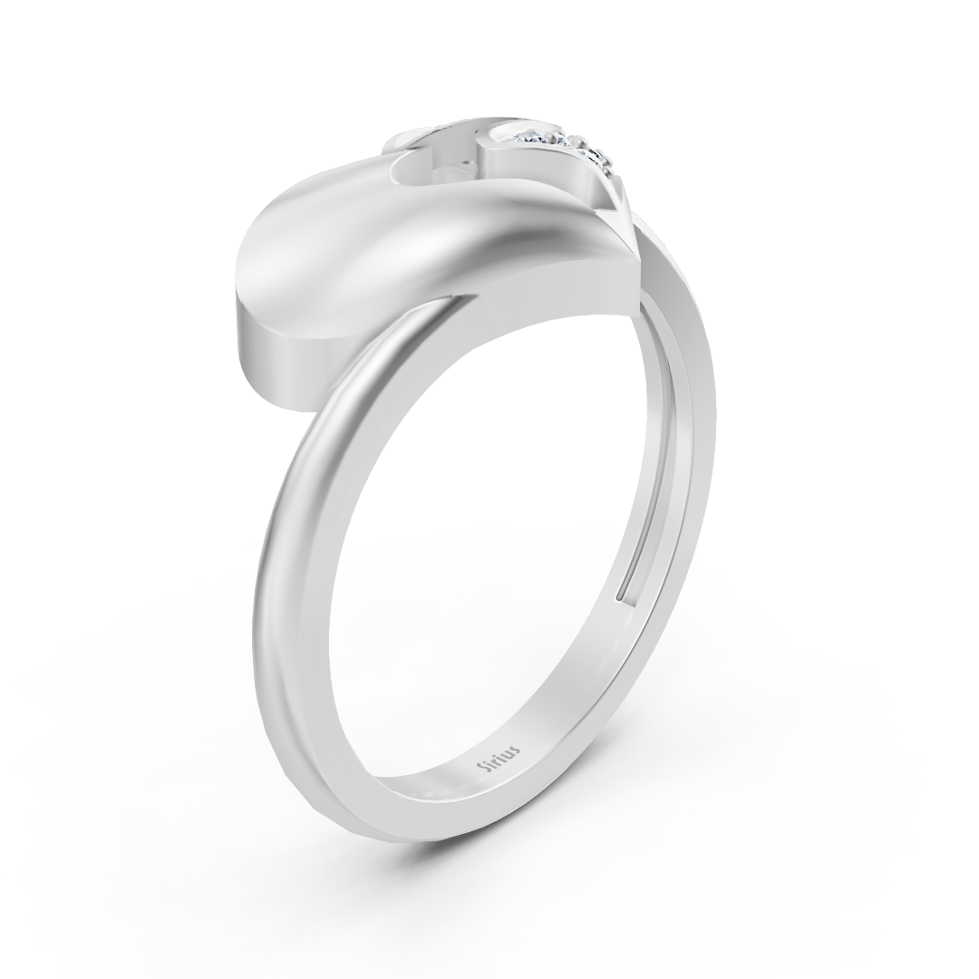 Ring mit Diamant & Labordiamanten in 14K Weißgold | Rosy – hochwertiger Schmuck von Rosy Lab Diamonds