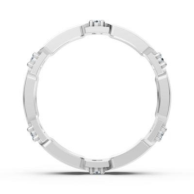 Bague exclusive en diamant en or blanc 14 carats avec diamants