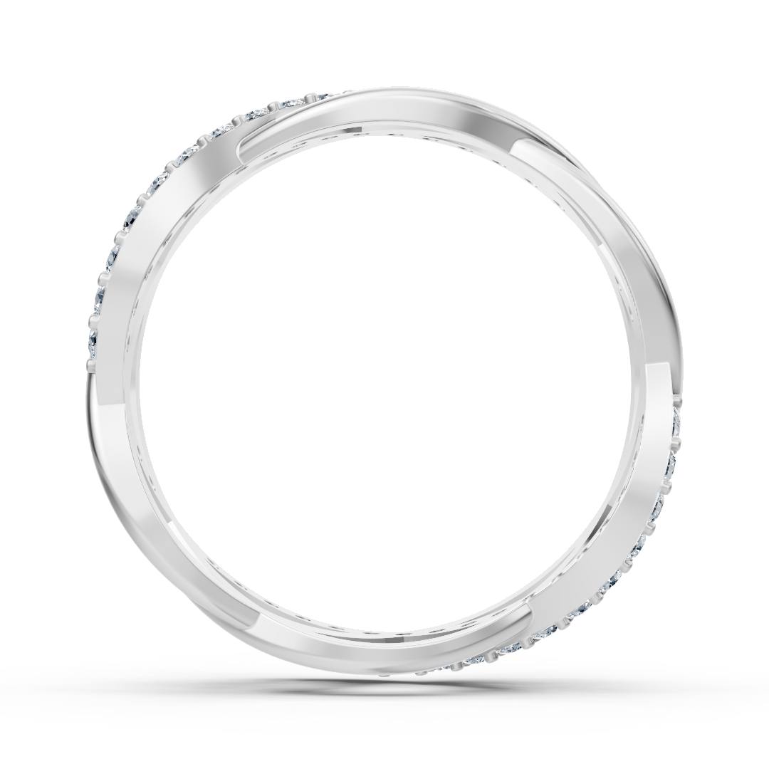 Ring mit Diamant & Diamanten in 14K Weißgold | Rosy – hochwertiger Schmuck von Rosy Lab Diamonds
