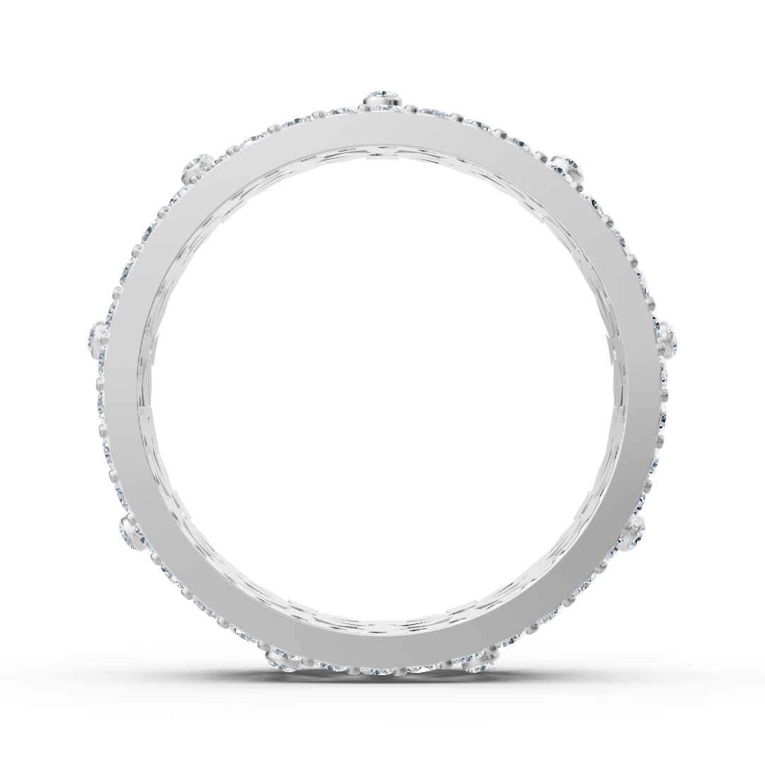 Ring mit Diamant & Labordiamanten in 14K Weißgold | Rosy – hochwertiger Schmuck von Rosy Lab Diamonds