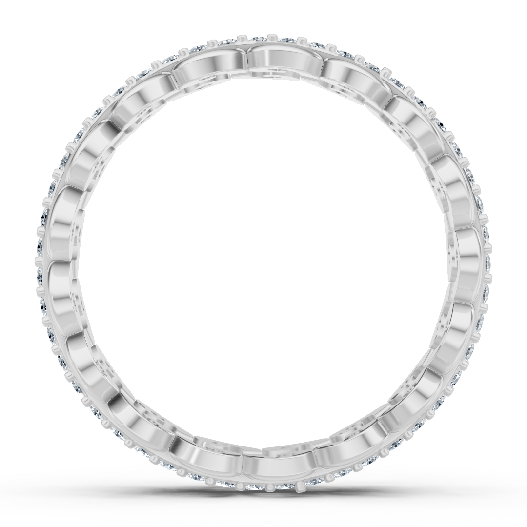 Verschnörkelter Weißgoldring mit laborgezüchteten Diamanten - hochwertiger Schmuck von Rosy Lab Diamonds