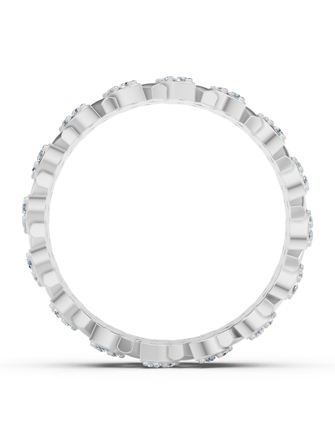 Bague diamant en forme de feuille en or blanc 585 avec 64 diamants de laboratoire – 0,384 ct