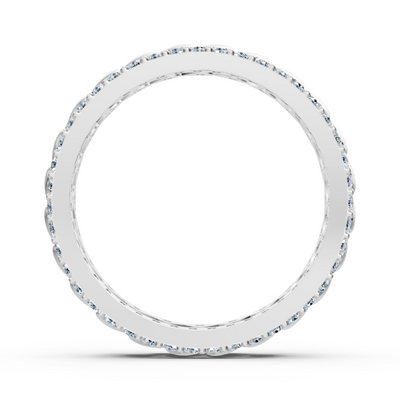Verspielter Eternity-Ring mit runden Diamanten in Weißgold – 0,67 Karat