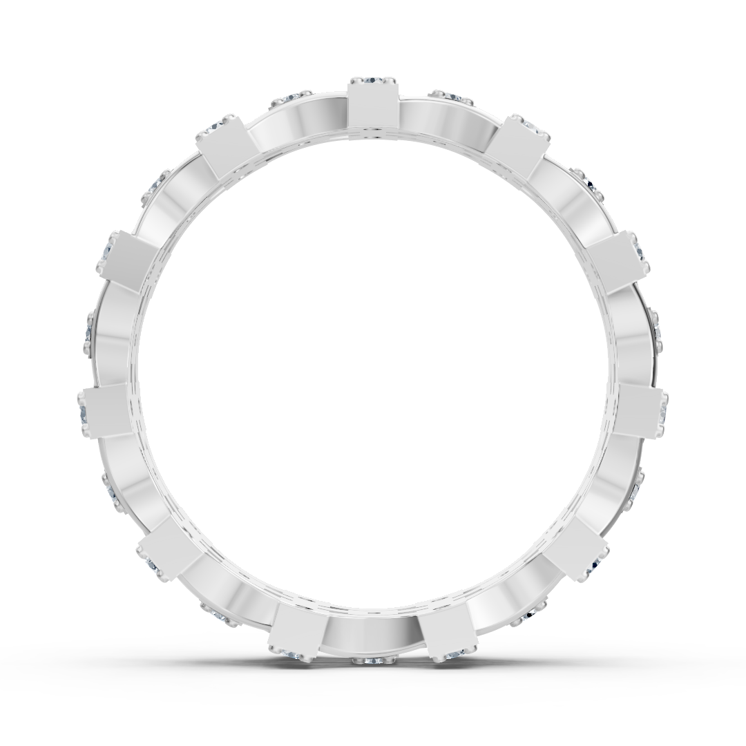 Architektonischer Diamant-Ring in Weißgold – 0,374 Karat
