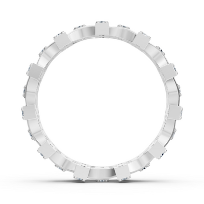 Architektonischer Diamant-Ring in Weißgold – 0,374 Karat