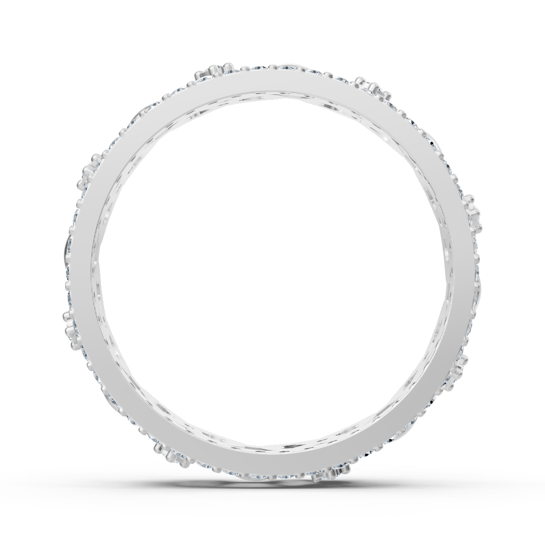 Geflochtener Diamant-Ring in Weißgold - 0,508 Karat - hochwertiger Schmuck von Rosy Lab Diamonds