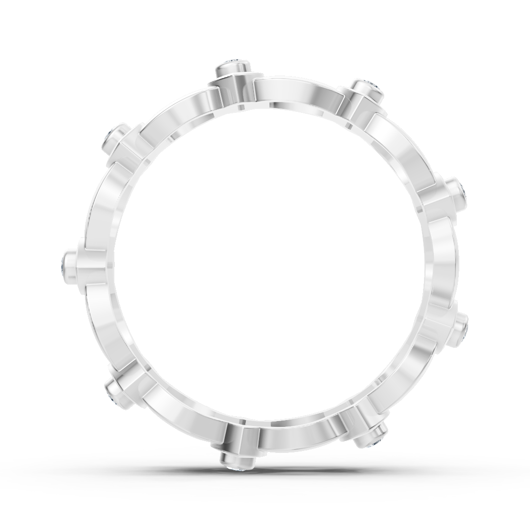 Weißgoldring mit Augenmotiv & Labordiamanten - hochwertiger Schmuck von Rosy Lab Diamonds
