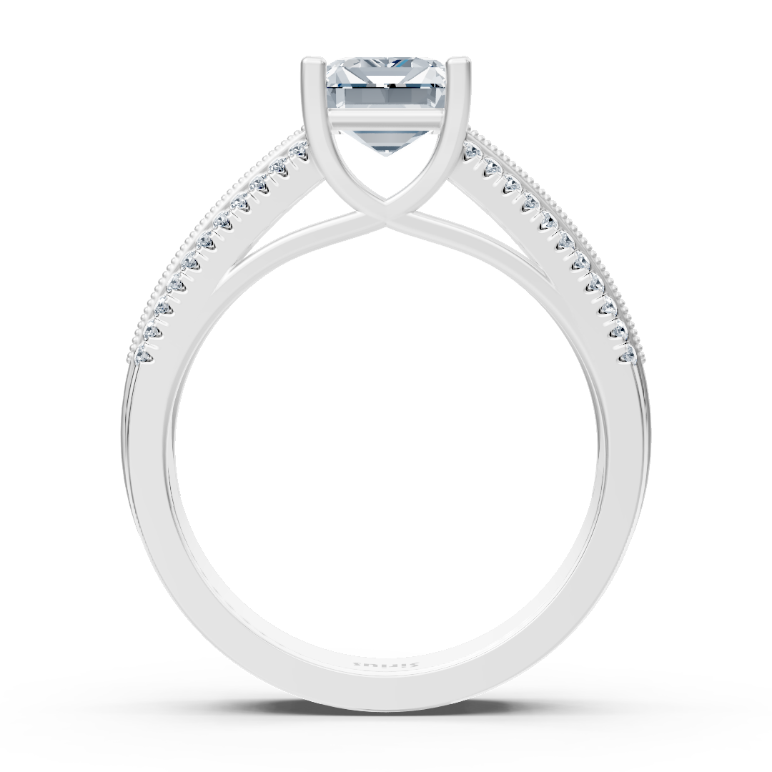 Weißtopas-Ring mit Labordiamanten in 14K Weißgold | Rosy – hochwertiger Schmuck von Rosy Lab Diamonds
