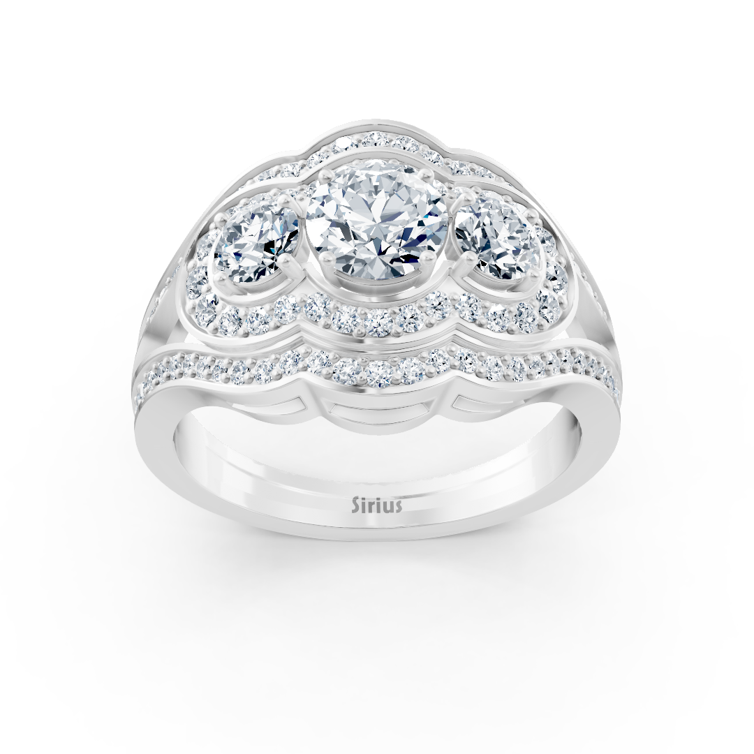 Prunkvoller Weißgoldring mit funkelnden Diamanten - hochwertiger Schmuck von Rosy Lab Diamonds