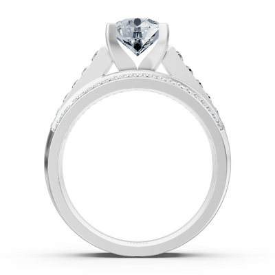 Yellow gold ring with 1.50 ct. lab diamond in timeless design