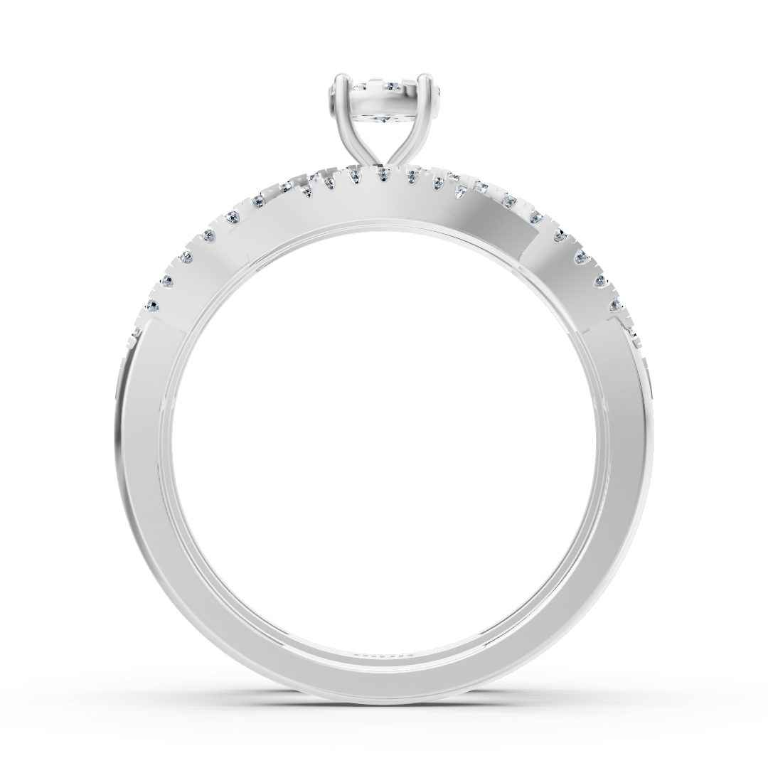 Strahlender Mehrfach-Diamantring - Weißgold - hochwertiger Schmuck von Rosy Lab Diamonds