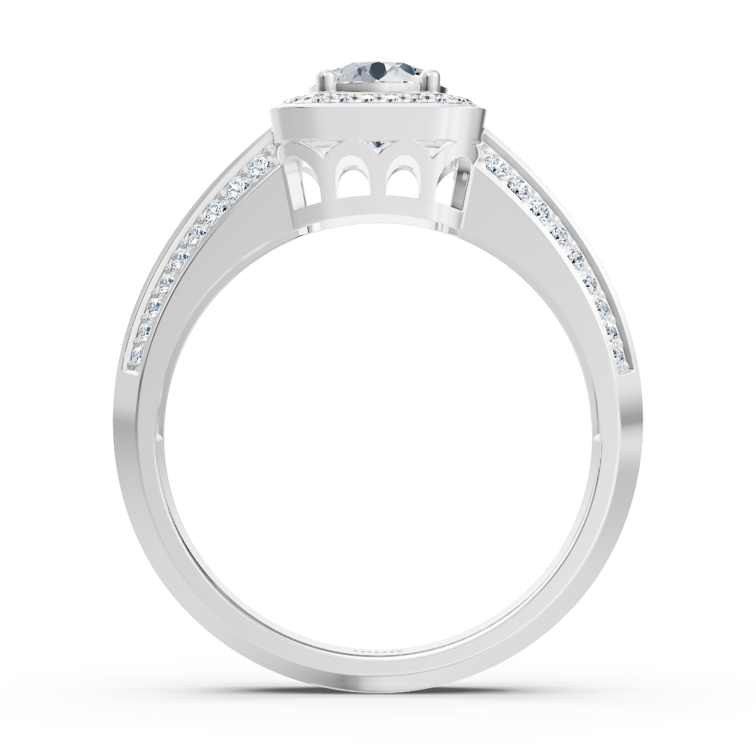 Weißgoldring mit laborgezüchteten Diamanten im Rundschliff - hochwertiger Schmuck von Rosy Lab Diamonds