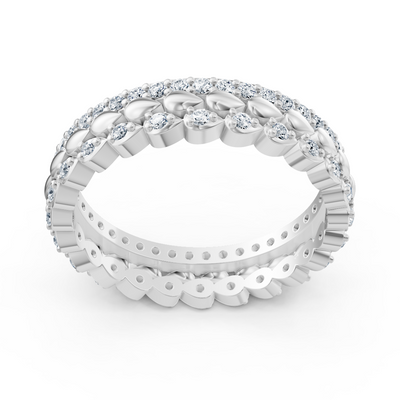 Verspielter Eternity-Ring mit runden Diamanten in Weißgold – 0,67 Karat