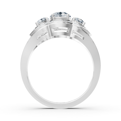Prunkvoller Weißgoldring mit funkelnden Diamanten