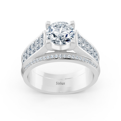 Yellow gold ring with 1.50 ct. lab diamond in timeless design