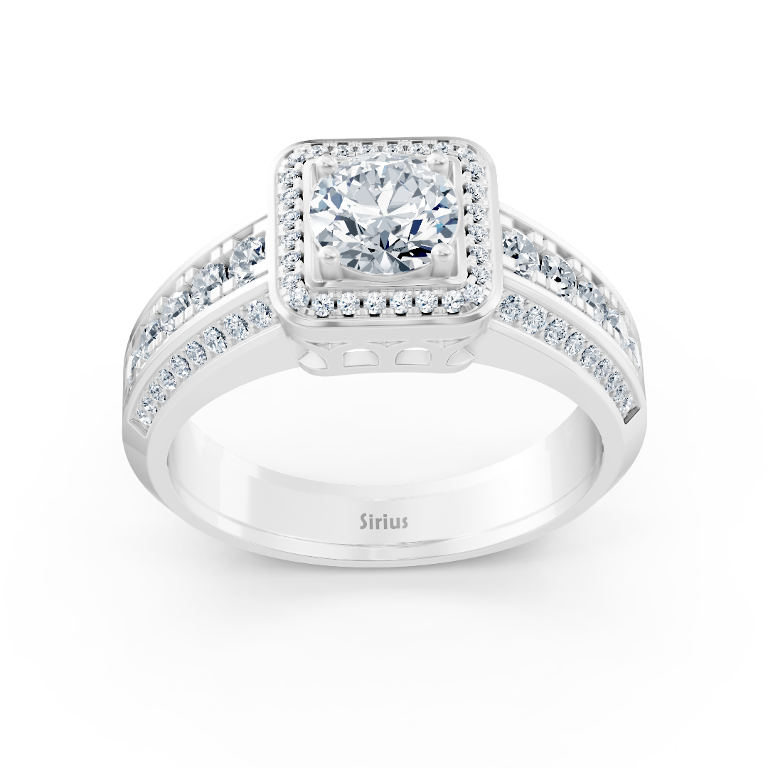 Weißgoldring mit laborgezüchteten Diamanten im Rundschliff - hochwertiger Schmuck von Rosy Lab Diamonds