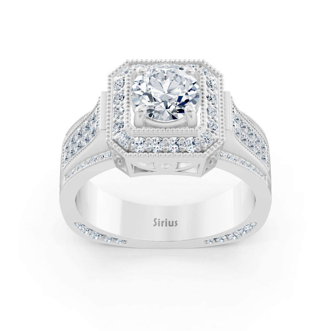 Exclusive men's ring with lab-grown diamonds in White Gold - high-quality Jewelry from Rosy Lab Diamonds