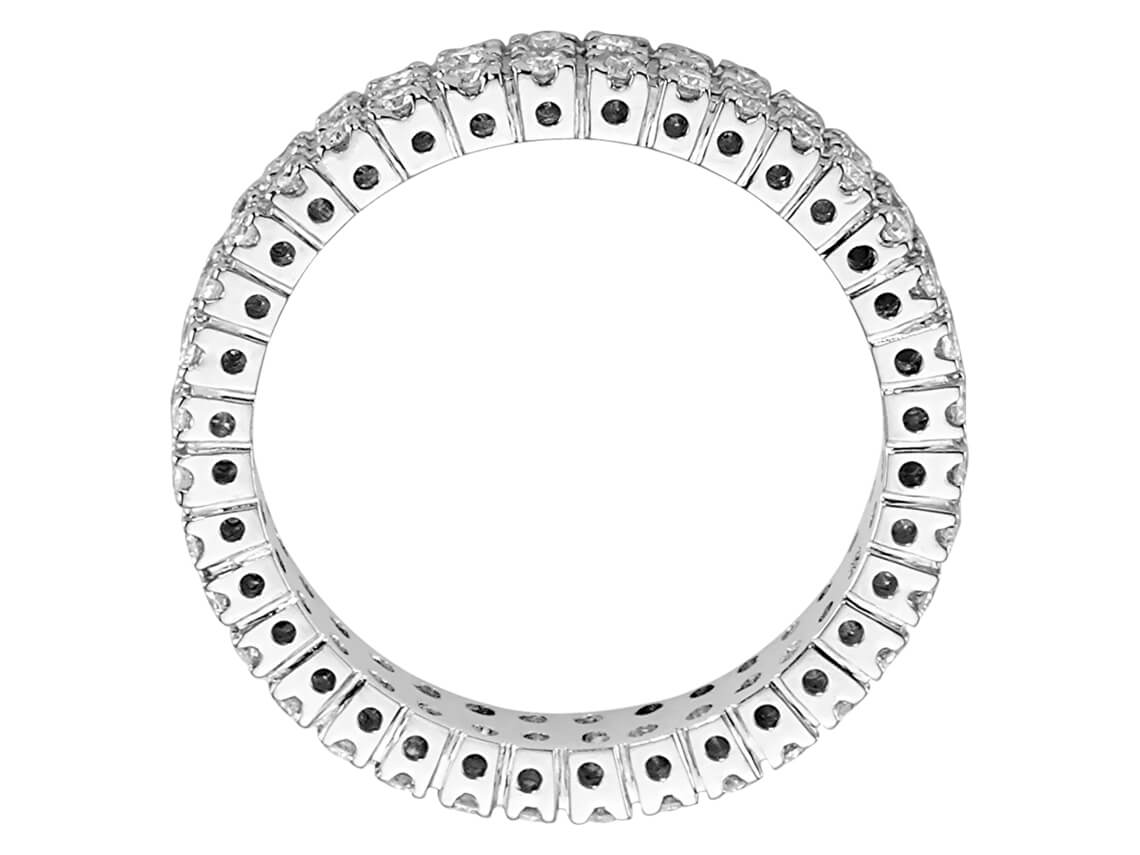Eleganter Tamtur-Ring mit 72 Diamanten aus 14K Weißgold (0,80 ct)