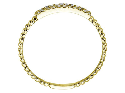 Feiner Gelbgold-Ring mit 22 Rundgeschliffenen Labordiamanten in Doppelreihe
