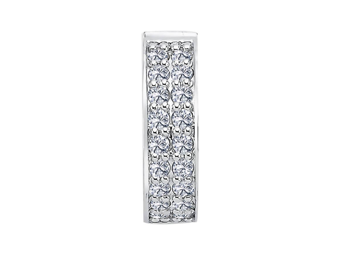 Creolen mit 18 Labordiamanten 0,24 Karat in 585er Weißgold - hochwertiger Schmuck von Rosy Lab Diamonds