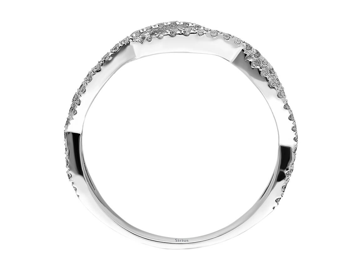 Geflochtener Diamantring – 64 Steine – 0,25 ct – 14K Weißgold – Modell 24R0059