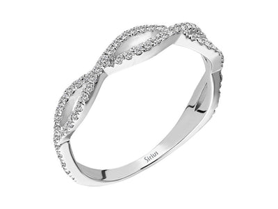 Geflochtener Diamantring – 64 Steine – 0,25 ct – 14K Weißgold – Modell 24R0059